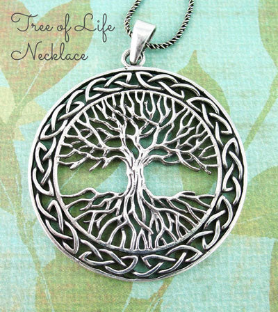 Large Celtic tree of life necklace