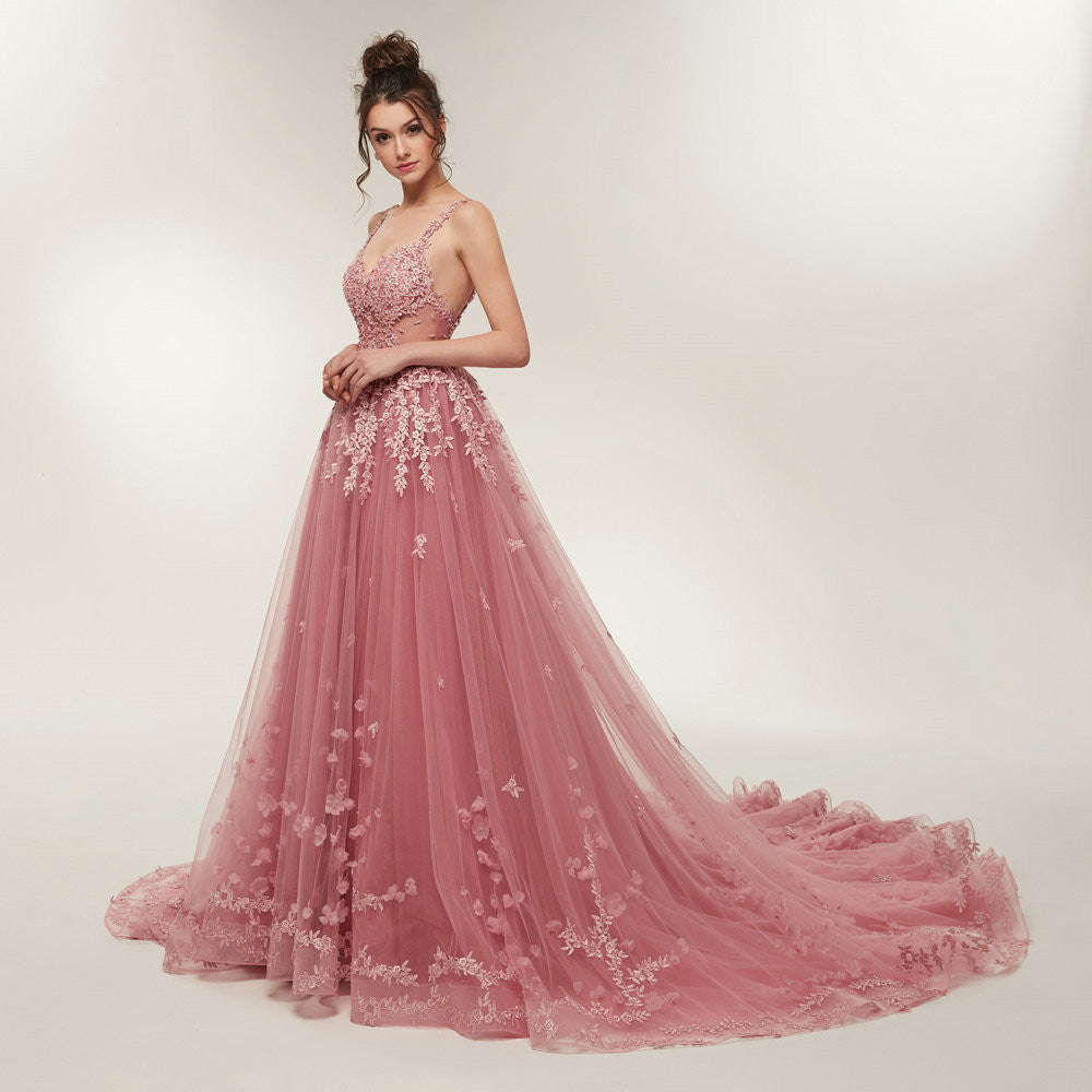 a line evening gown