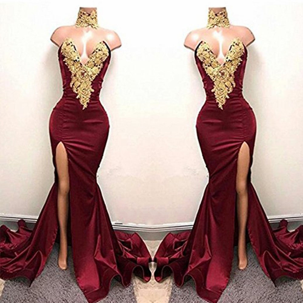 Burgundy And Gold Formal Dresses Top ...