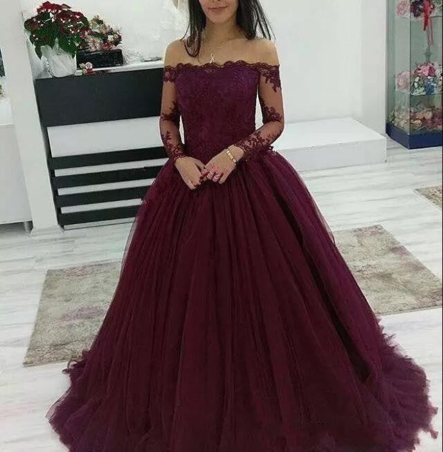 burgundy gown dress