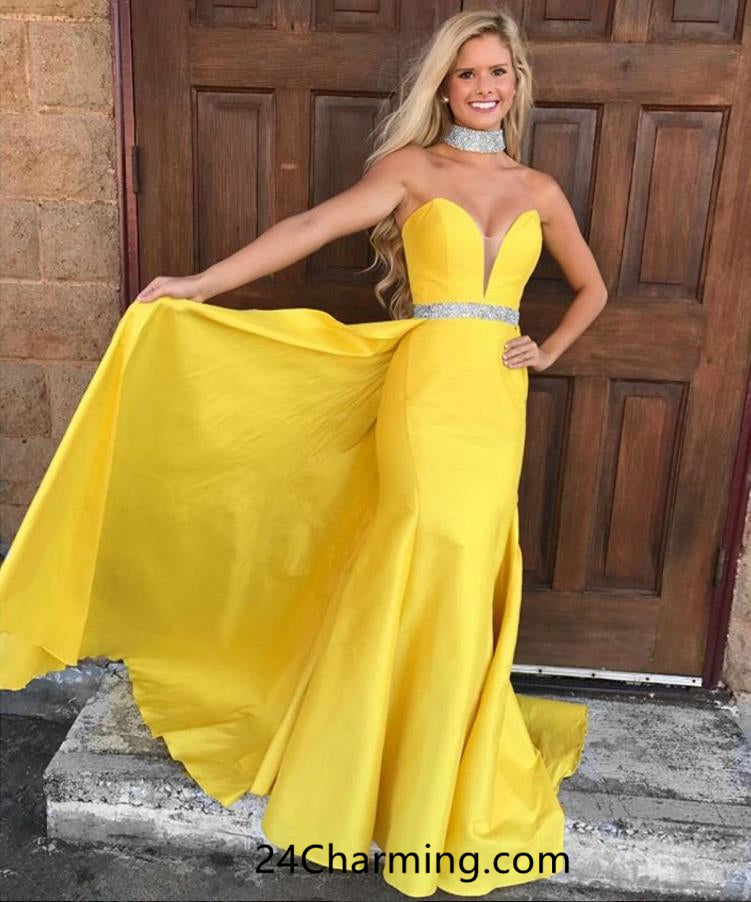 yellow pageant gown