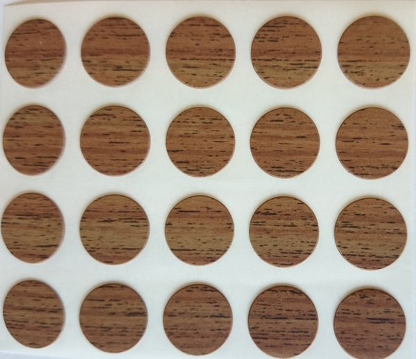 Self Adhesive Stick on Furniture Screw Hole Covers, 13mm, WALNUT ...