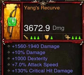 Mods Diablo 3 pour Yangs Recurve