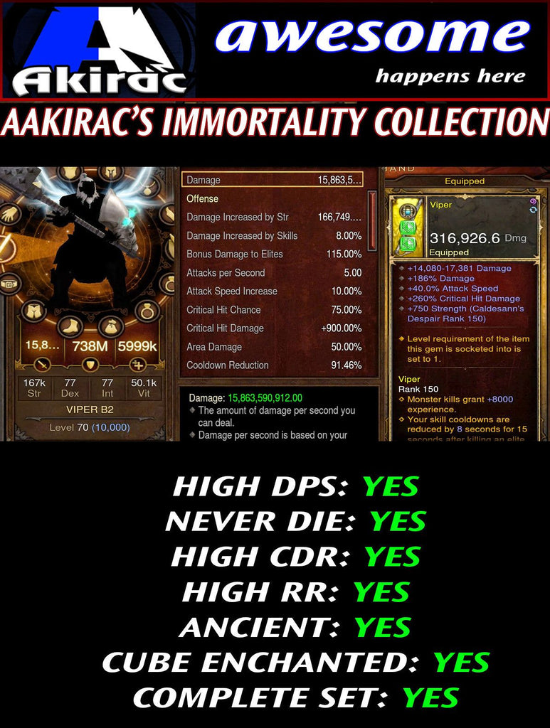 diablo 3 hota raekor or immortal king