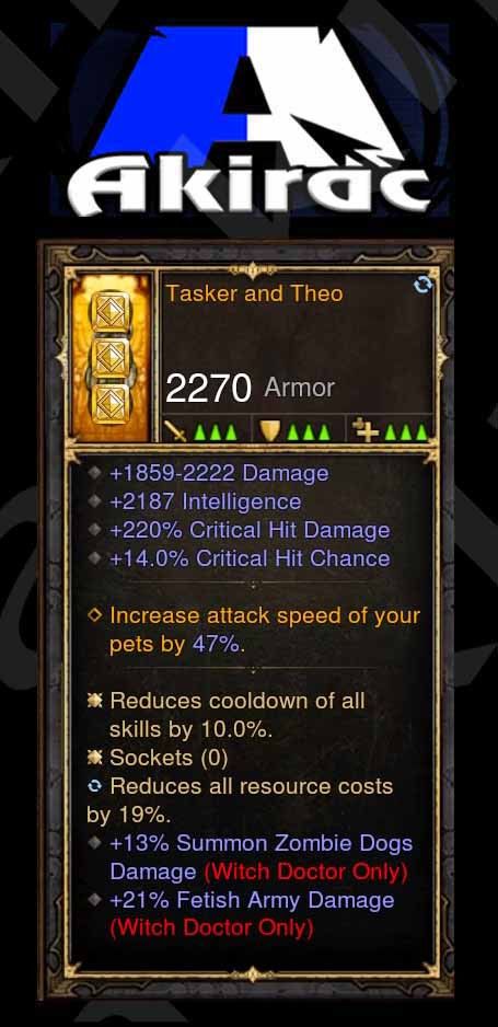 and Theo Int, 220% CHD, 14% CC, 15% Zombie Dogs, 21% Fetish – Akirac Diablo 3 Mods Fast Delivery