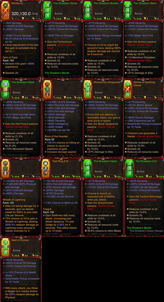 diablo 3 dh 4 piece shadow mantle build