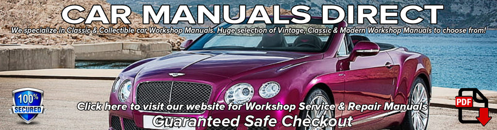 Bentley Workshop Manuals | carmanualsdirect
