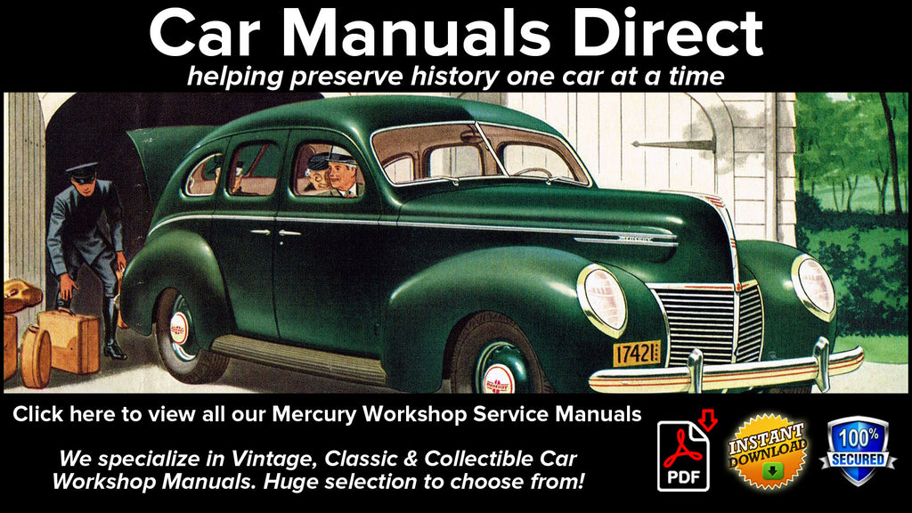 Mercury Workshop Service Manuals | carmanualsdirect