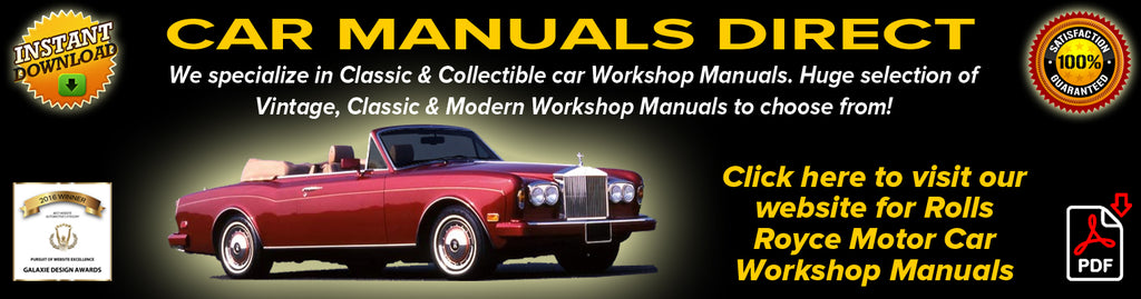 Rolls Royce Workshop Manuals | carmanualsdirect