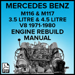 MERCEDES BENZ M116.98 (3.5 Litre V8) and M117.98 (4.5 Litre V8) 1971-1980 Engine Rebuild Shop Manual | carmanualsdirect