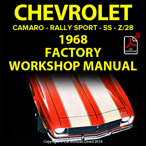 CHEVROLET 1968 Camaro Factory Workshop Manual | carmanualsdirect – Car  Manuals Direct