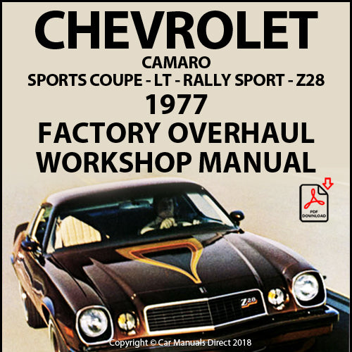 CHEVROLET 1977 Camaro Factory Workshop Manual | carmanualsdirect – Car  Manuals Direct