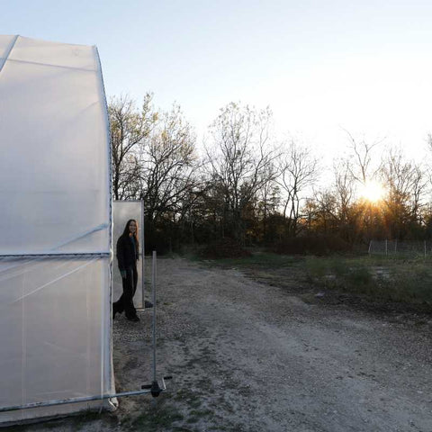 mitigating flooding around hoop house