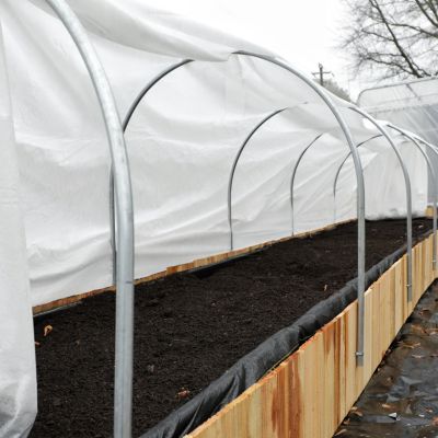 Frost Blanket over Raised Bed