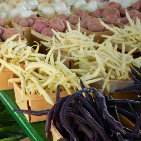 Beans and Potatoes in crates