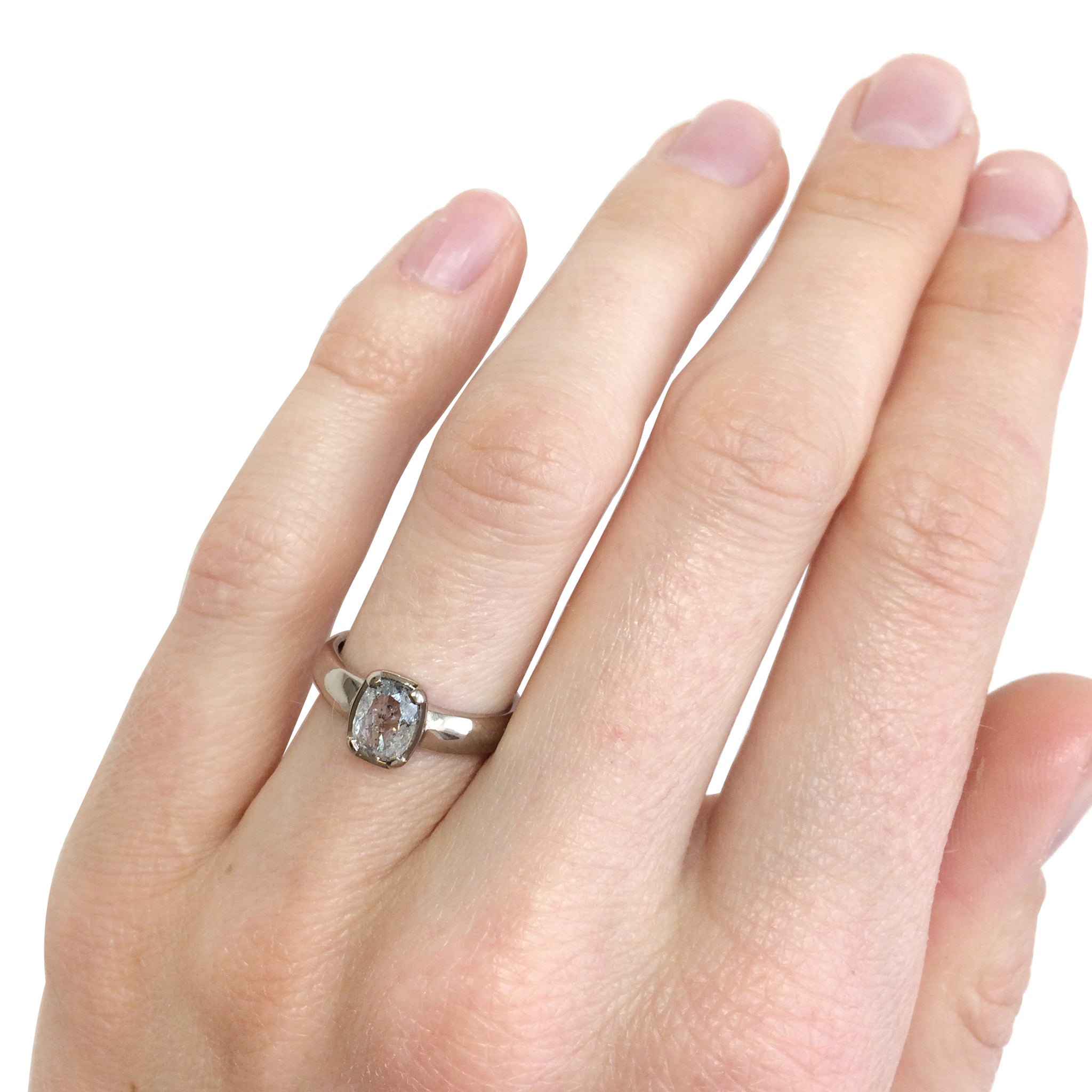 Neerduwen Onzorgvuldigheid Vertrek Verlovingsring Grijze Peper en Zout Diamant – Lasand Jewellery