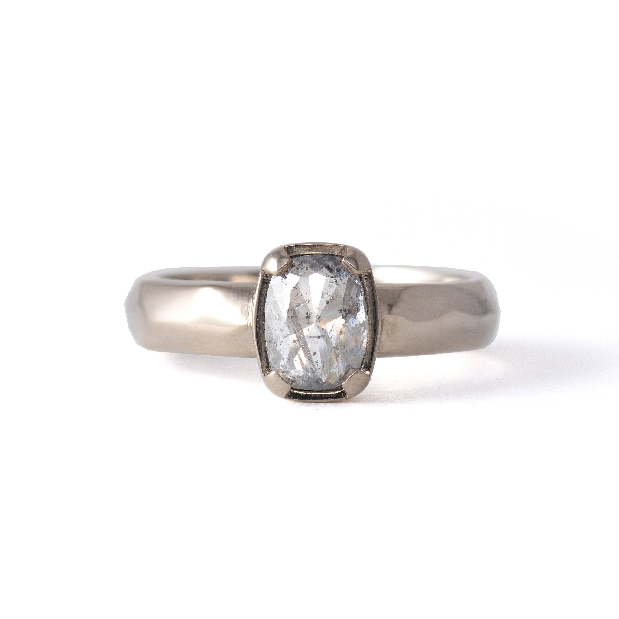 Neerduwen Onzorgvuldigheid Vertrek Verlovingsring Grijze Peper en Zout Diamant – Lasand Jewellery