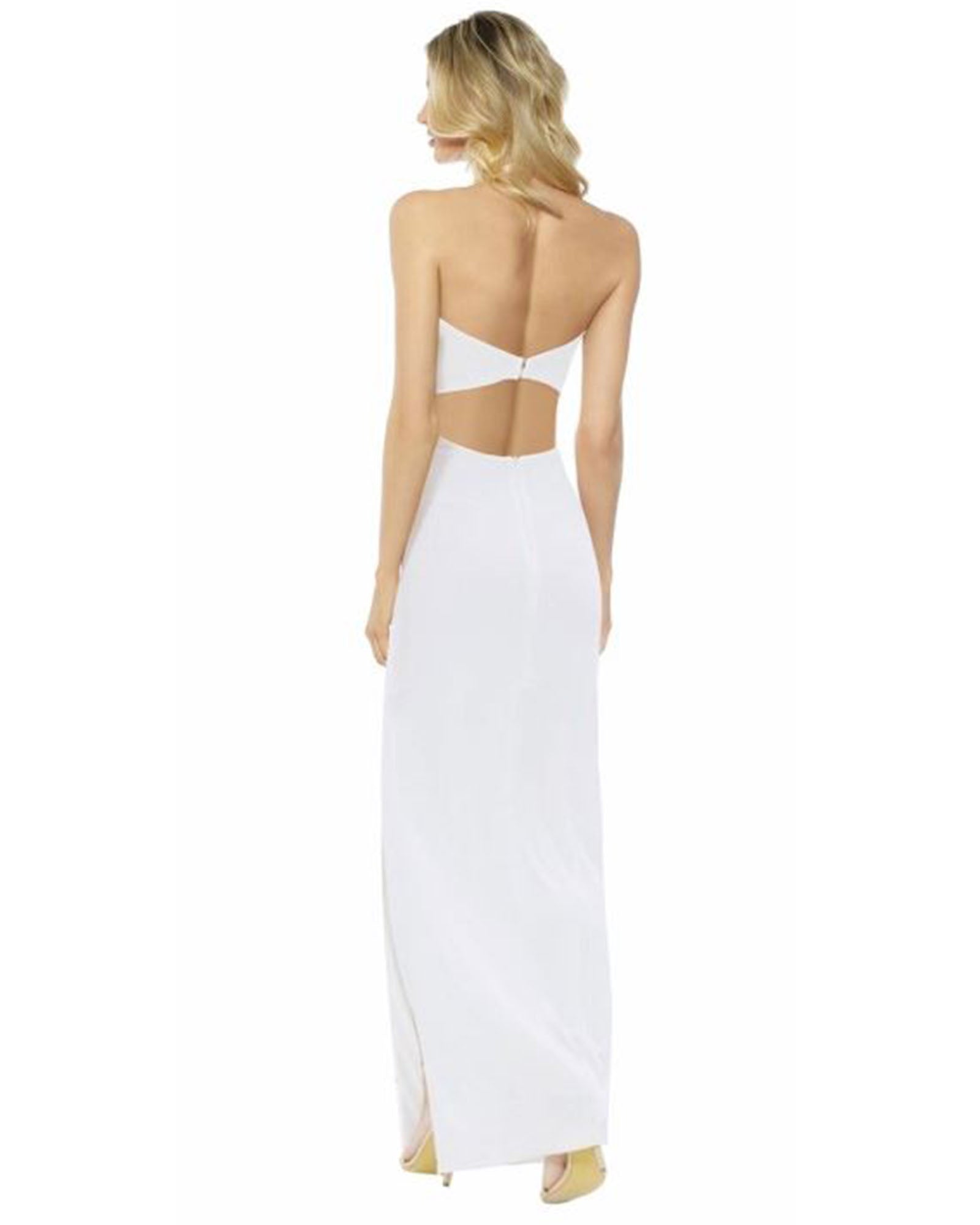 Strapless Evening Dress - White – SKIVA Clothing