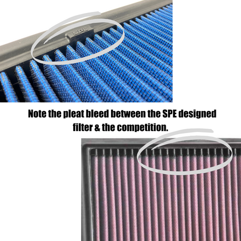 Air Filter Pleat Bleed comparison