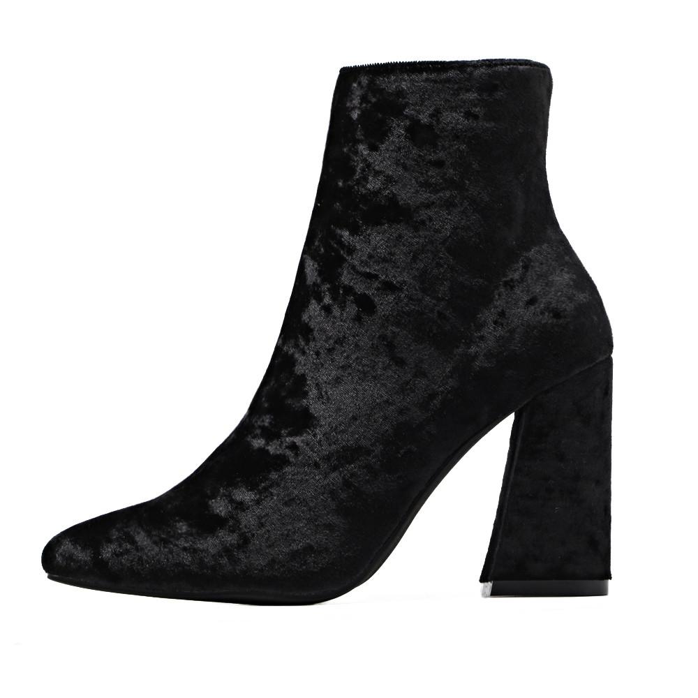 flared heel ankle boots