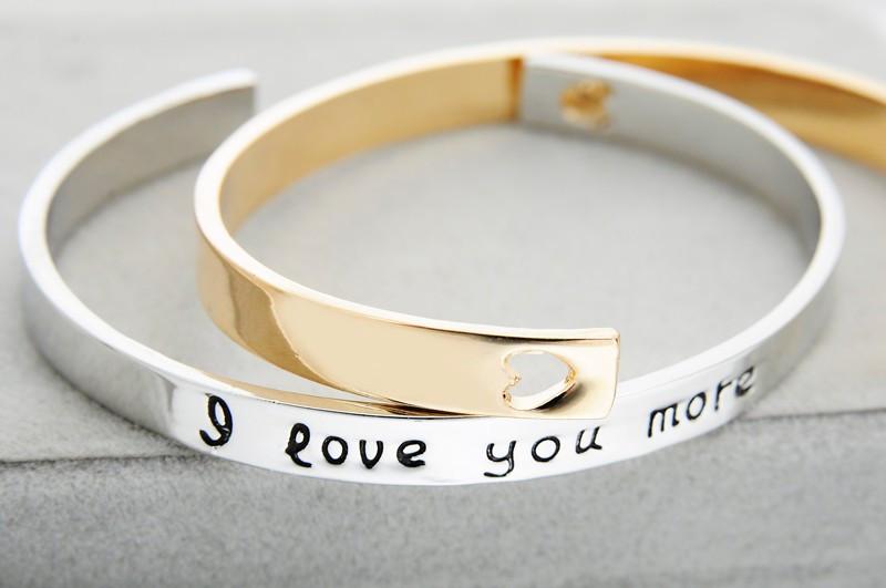 i love you more bracelet gold