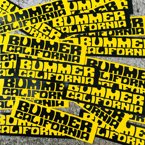 BUMMER CALIFORNIA - BLACK & YELLOW STICKER PACK