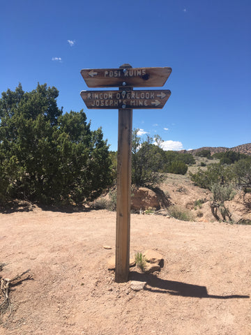 Sign on Hike To Posi Ruins in Ojo Caliente New Mexico