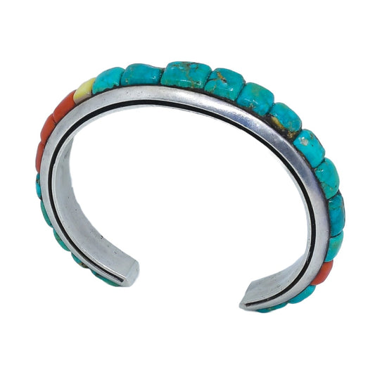 Jimmie King Jr. Sky High Bracelet of Inlay – Turquoise & Tufa