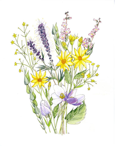 Phaceliaa Bouquet - mixed wildflowers