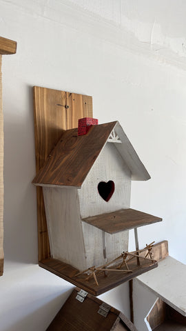 Custom made bird house with porch