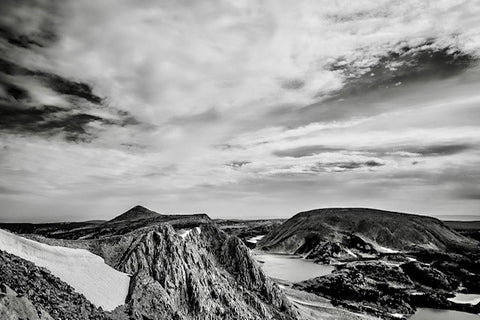 Snowy Ranger Mountains, Medicine Bow National Forest, Laramie, Wyoming. Black and White by Jason Sondgeroth