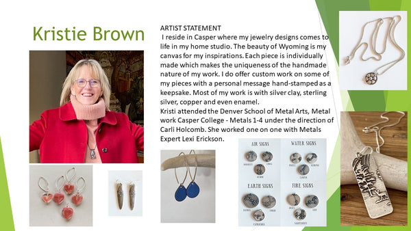 Kristie Brown, metalsmith, and enamel jewelry artist