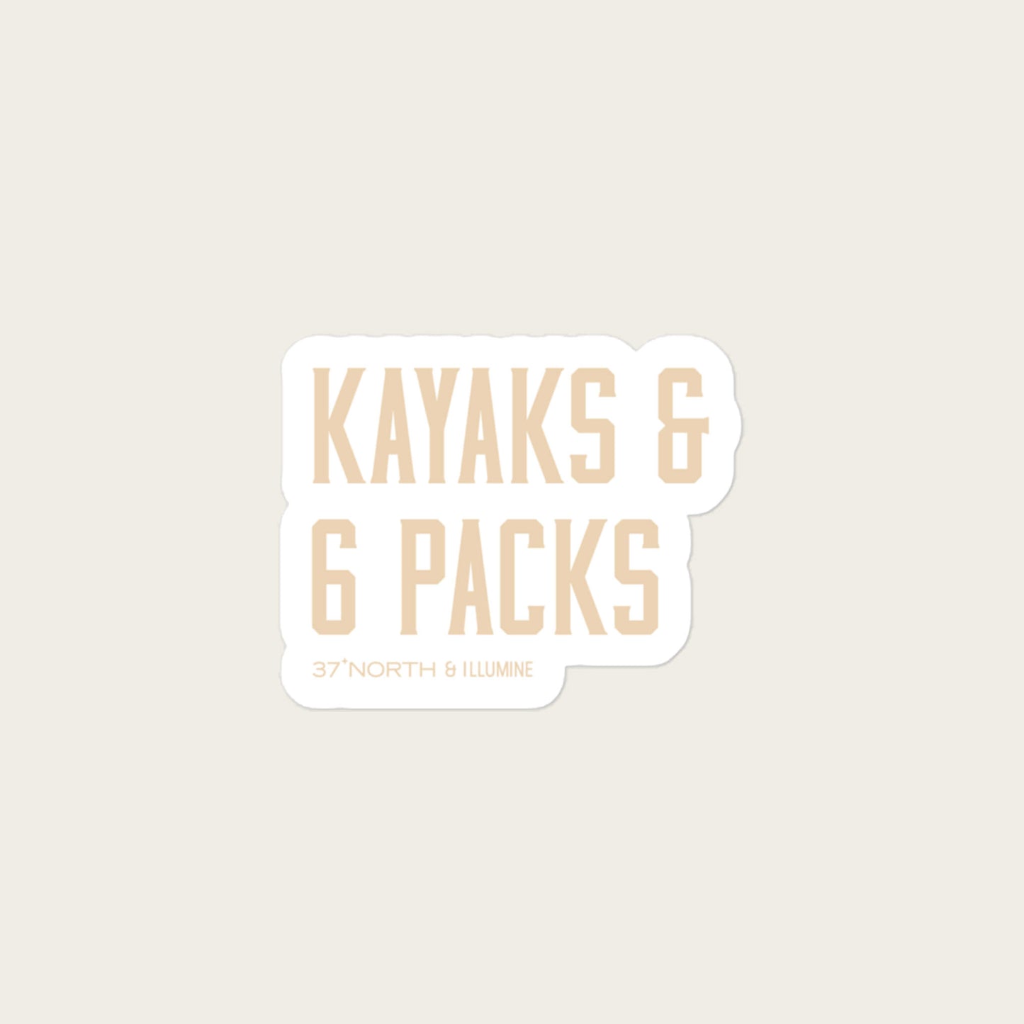 Kayaks & 6 Packs Sticker