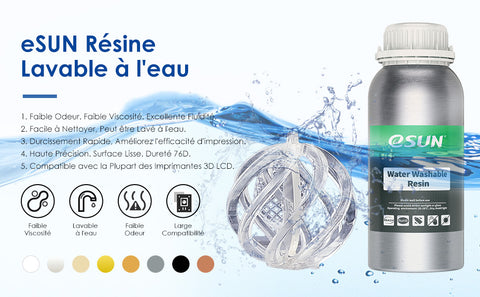  eSun - Water Washable Resin - Jaune (Yellow) - 500 g