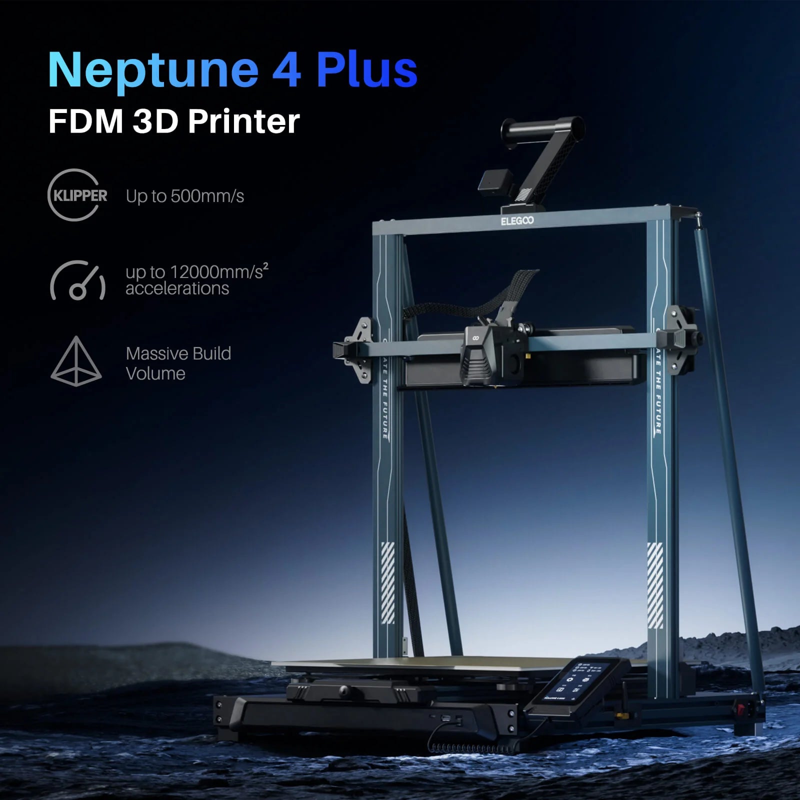 ELEGOO Neptune 3 Plus - Imprimante FDM - Mise à niveau automatique