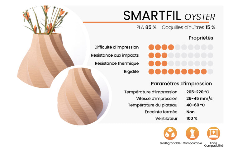 Smart Materials 3D - SmartFil oyster