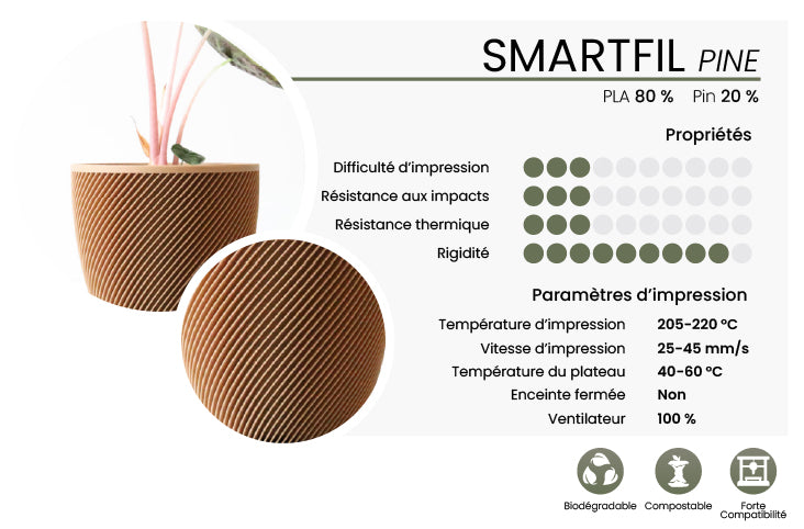 Smart Materials 3D - SmartFil Pine