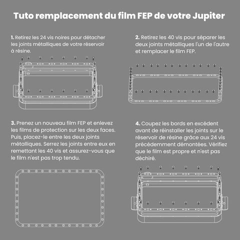 Elegoo - Jupiter - Film FEP - 5 pièces