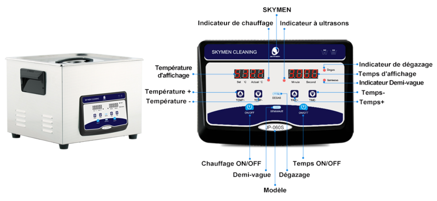 Nettoyeur ultrasons 15 litres digital –