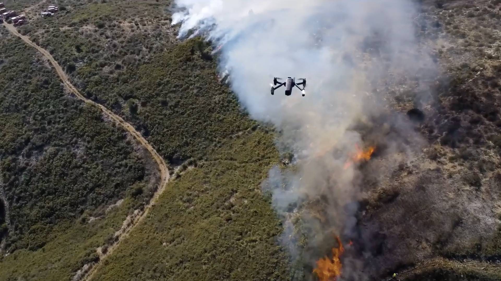 Drone 3D impression Feu incendie foret Atome3D