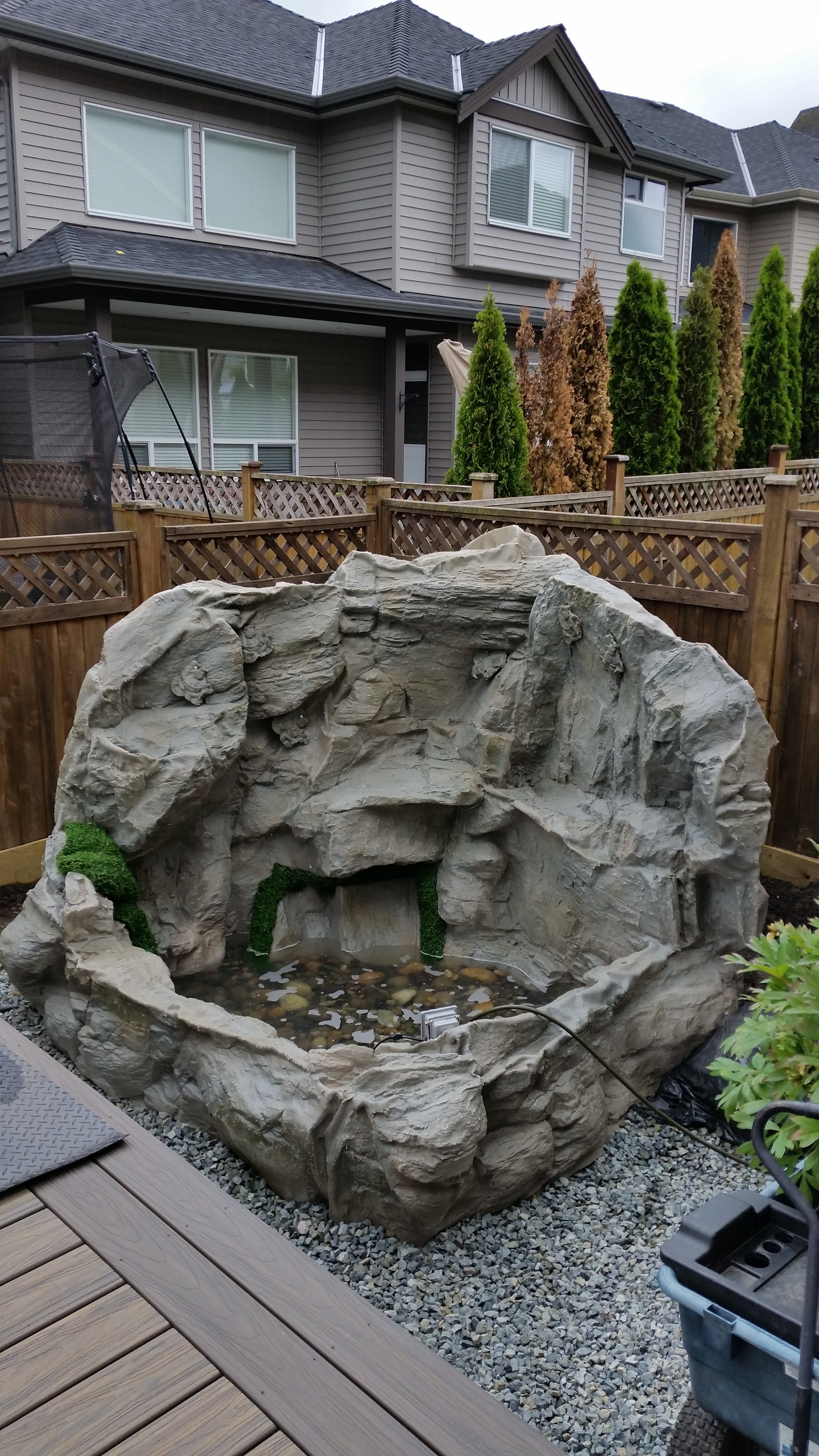 Faux rock  Faux rock, Waterfalls backyard, Fake rock