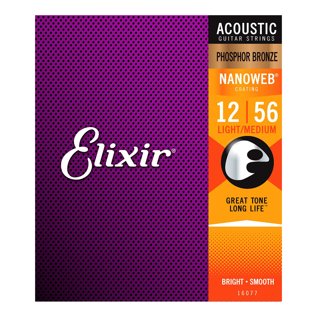 elixir nanoweb light medium phosphor bronze