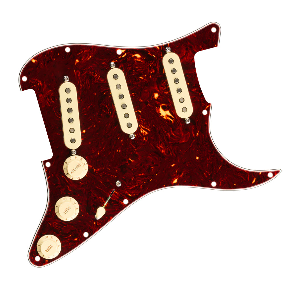 Fender - Pre-Wired Strat Pickguard, Original '57/'62 SSS, Tortoise She