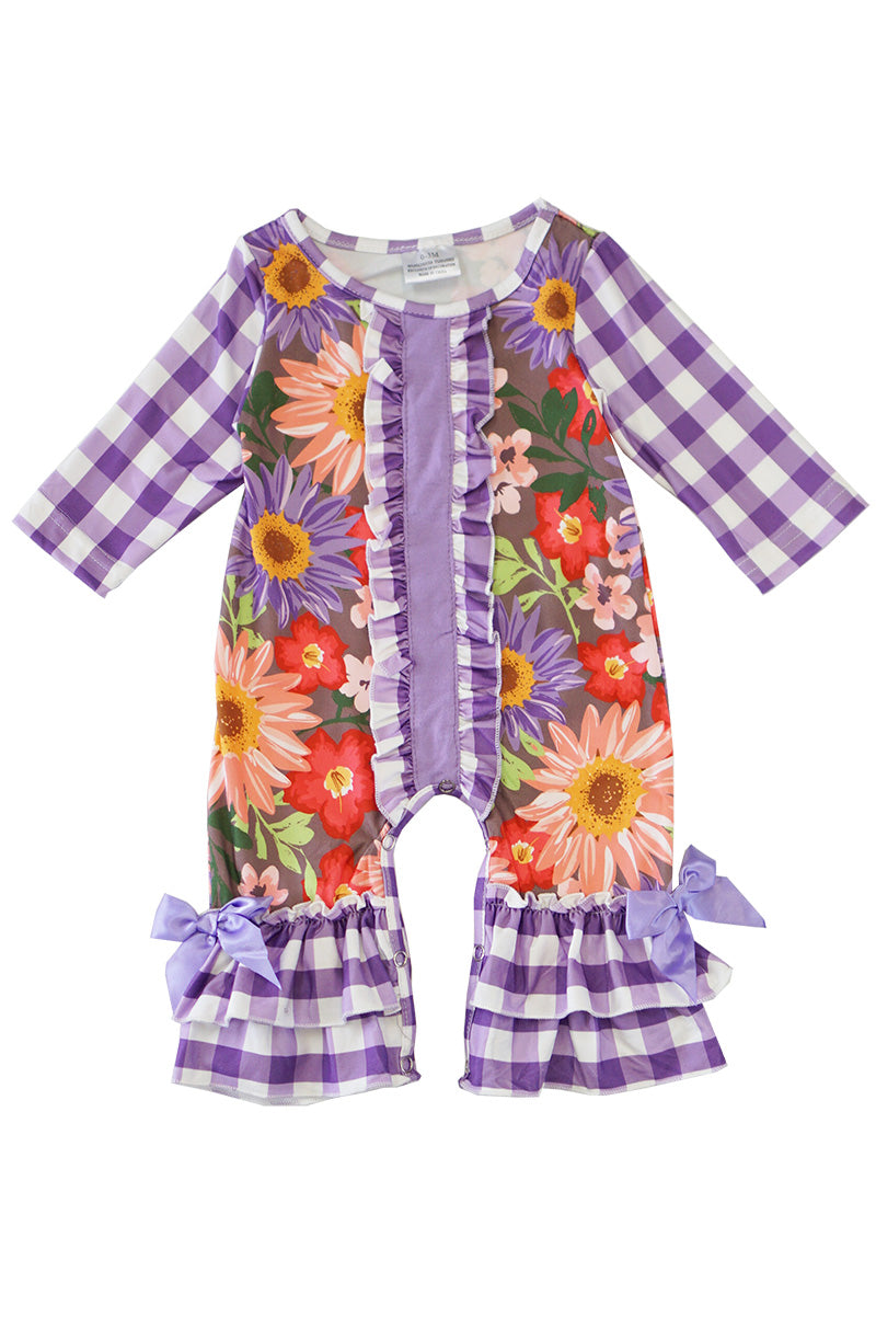 purple baby romper