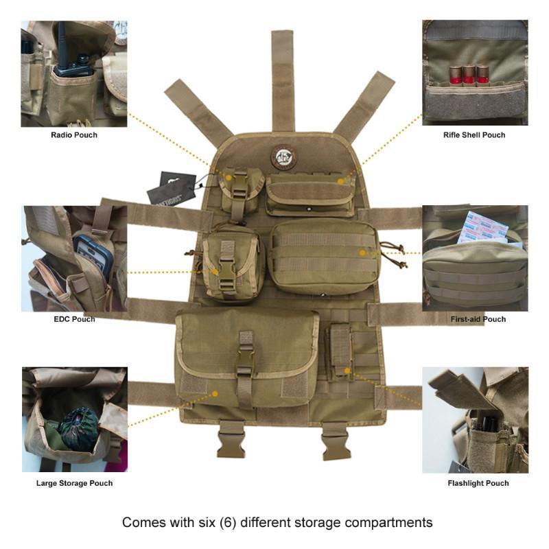 MOLLE Seat Cover Full Rig w/ High Grade Pouches – Outdoor King