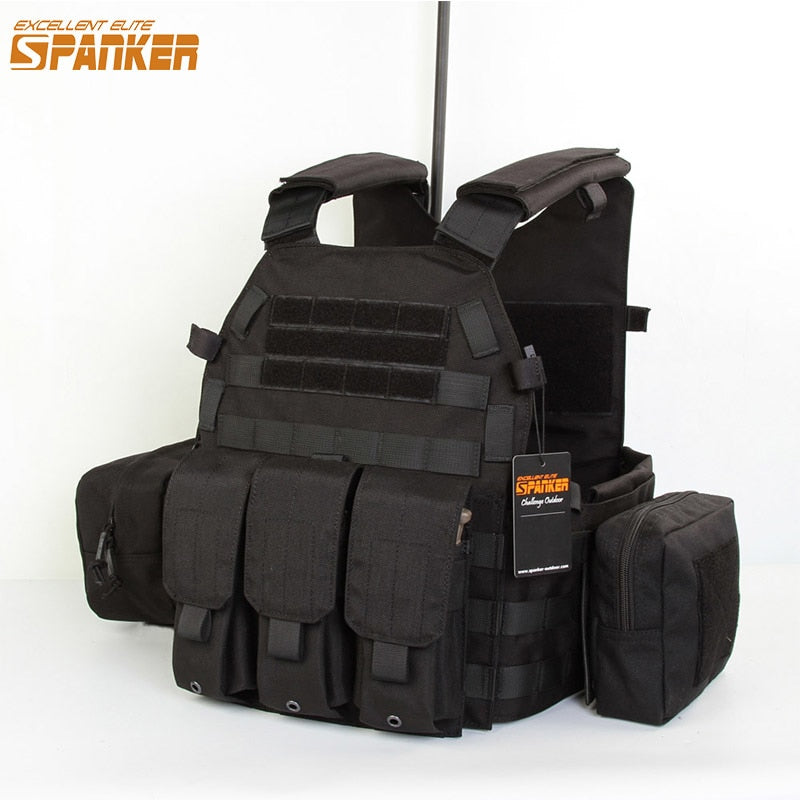 EXCELLENT ELITE SPANKER Military Waist Belt Multi-Purpose Molle Padded  Patrol Belt Outdoor Sports Equipment Black