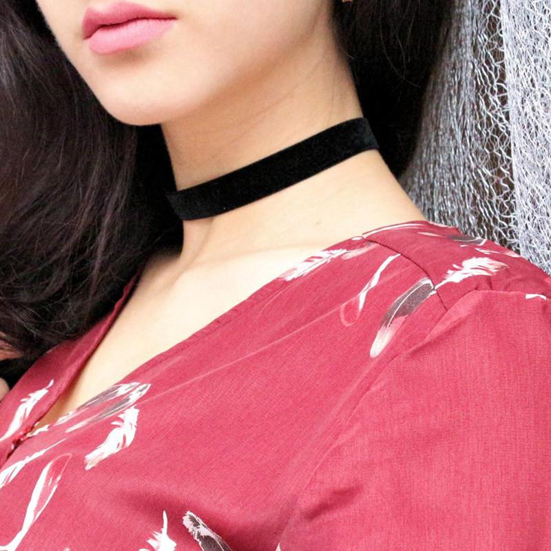 black cloth choker