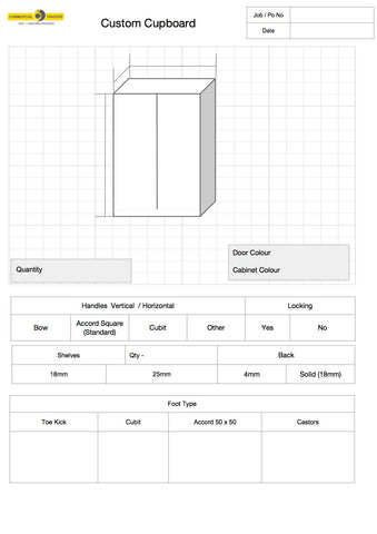 Custom Cupboard Form