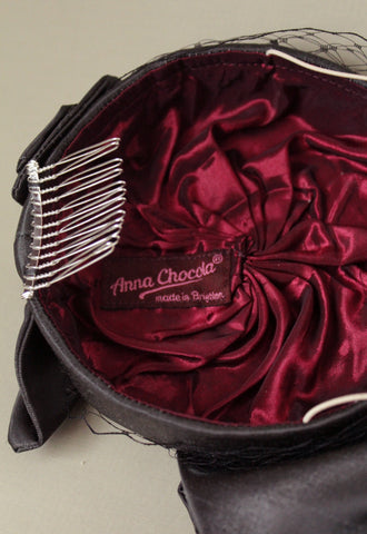 Anna Chocola Royal Wedding Coquette pillbox hat for Eva Birthistle