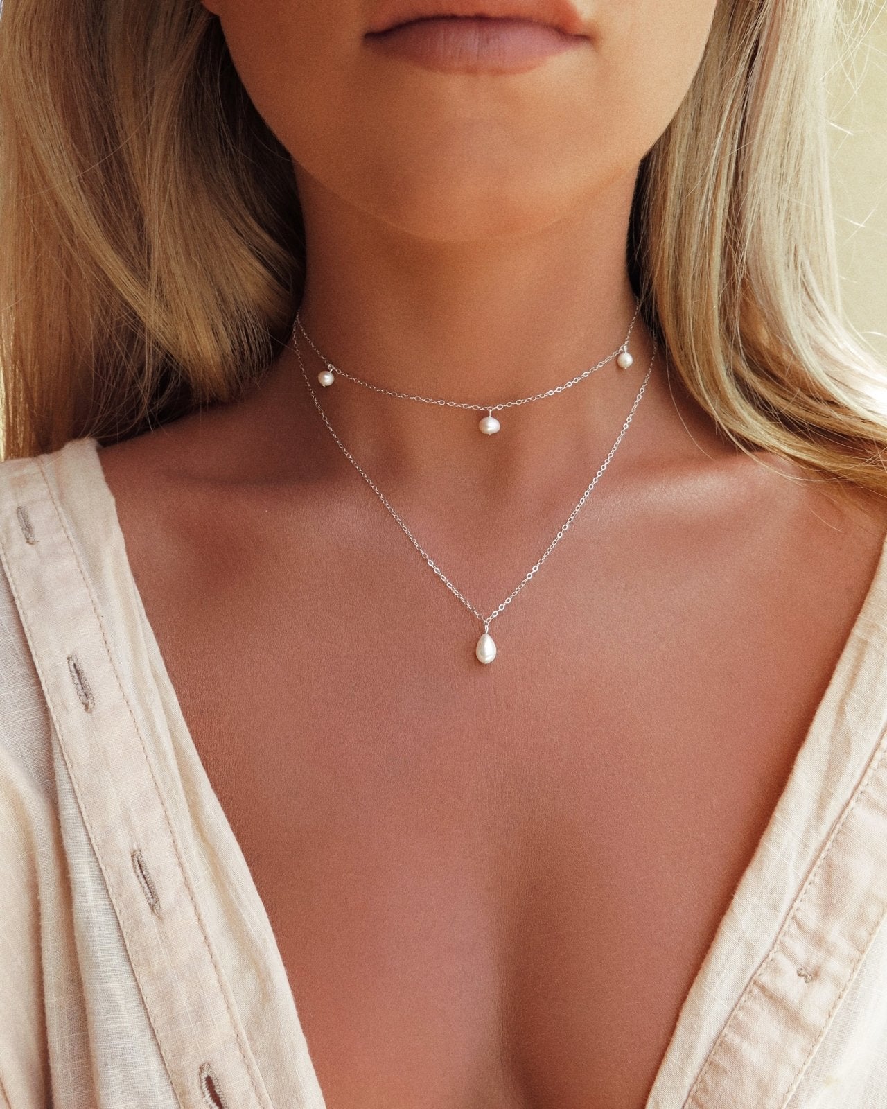 sterling pearl necklace